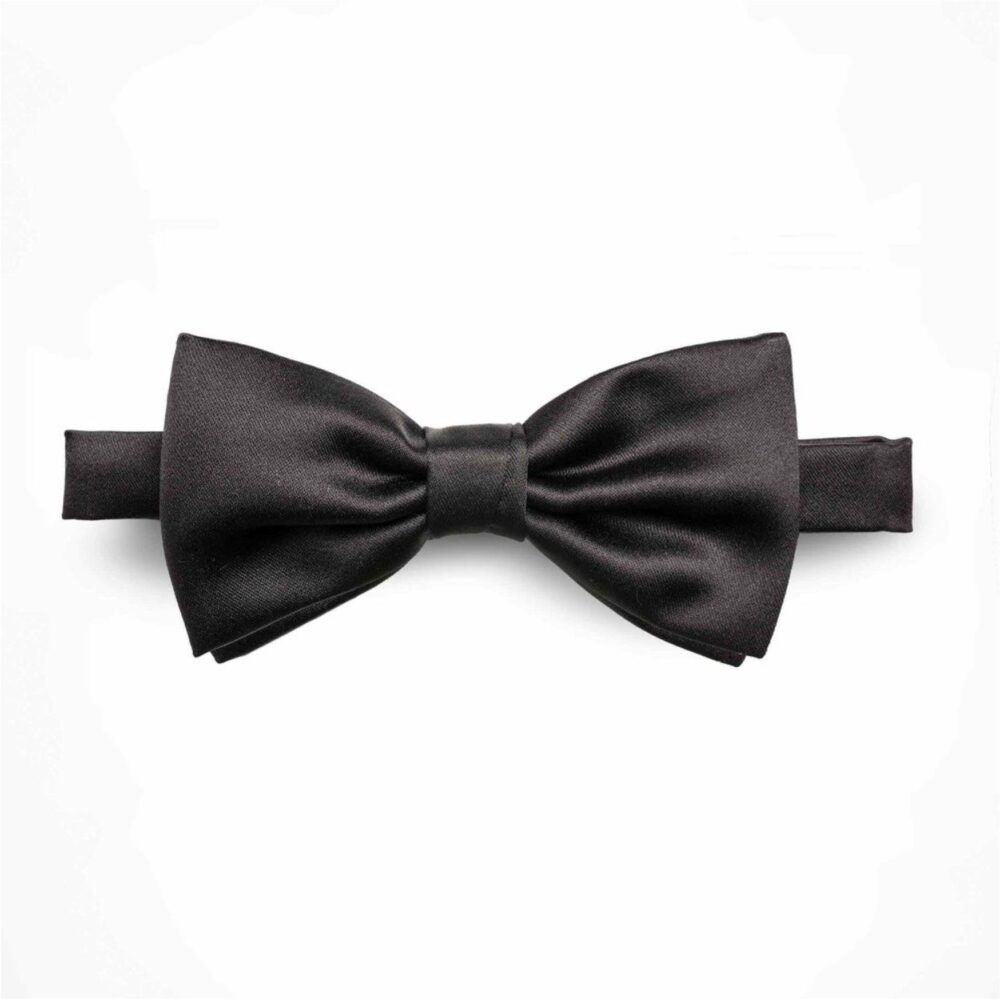 Black Satin Bow Tie