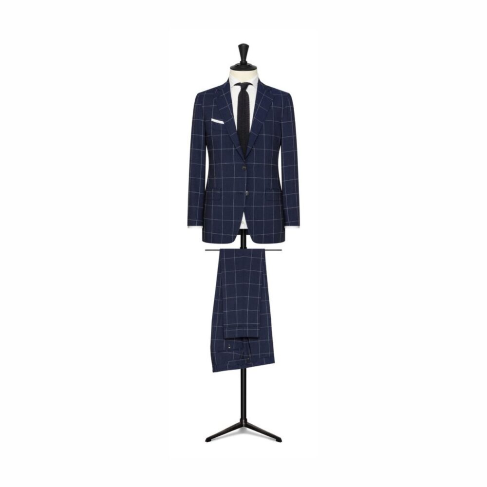 Blue Windowpane Suit